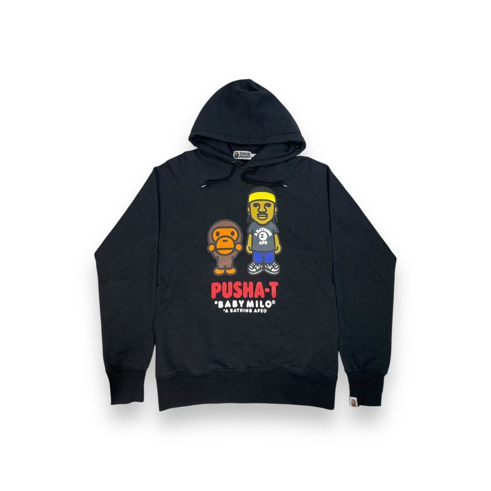 BAPE x Pusha T Baby Milo Pullover Hoodie - Limited Edition Collab