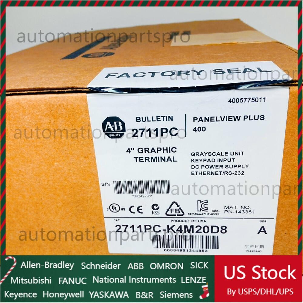 AB 2711PC-K4M20D8 PanelView Plus 400 Grayscale Graphic Terminal NEW US Free Tax