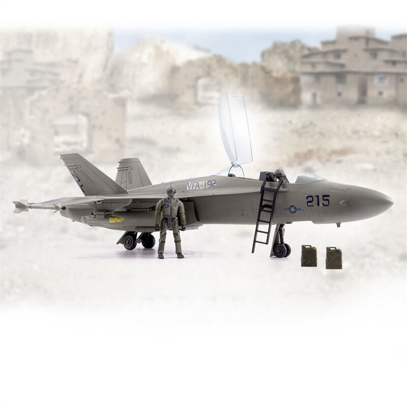 Justice Red Division 1:18 Hornet Fighter Aircraft Vehicle Military Model Soldier