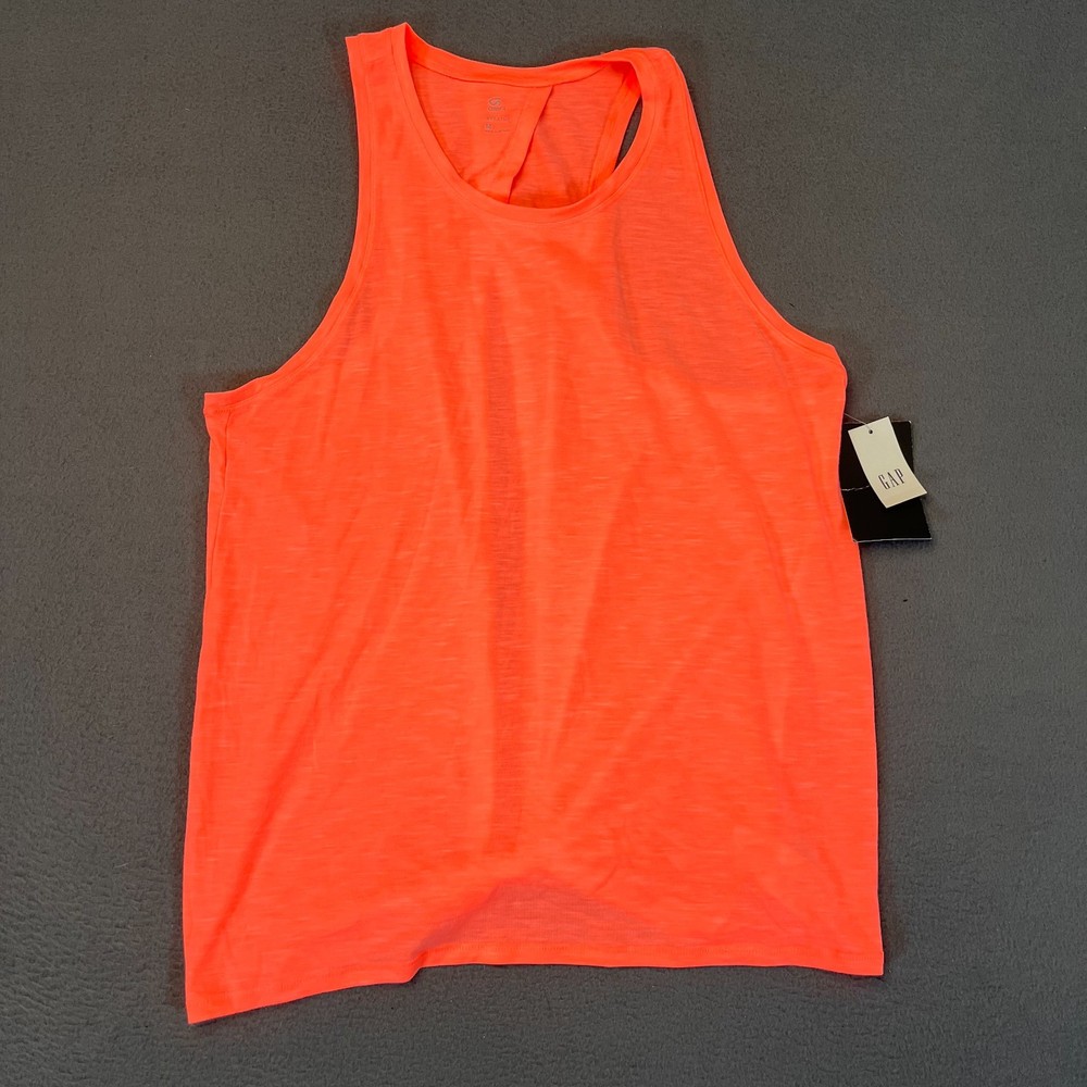 GapFit Breathe Womens Medium Pink Open Back Tank Top Lightweight Knot Detail NWT