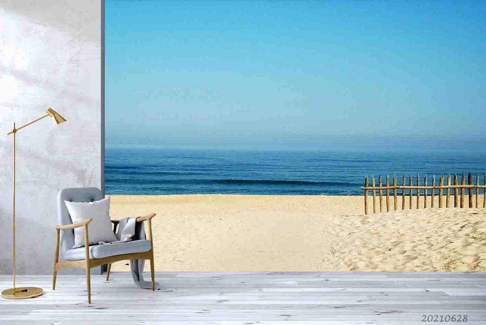 3D Beach Ocean Sky Landscape Wall Murals Wallpaper Murals Wall Sticker 6