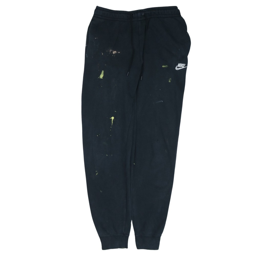 Nike Mens Joggers Black Elastic Waist Pockets Tapered Leg Nylon Track Pants S