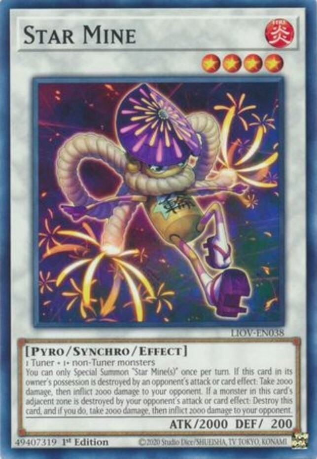 Star Mine LIOV-EN038 Common 1st Edition Near Mint Lightning Overdrive TCG