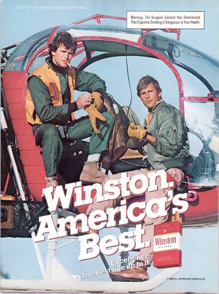 WINSTON Cigarettes Smoking Ad ~ 1984 Magazine Advertising Print
