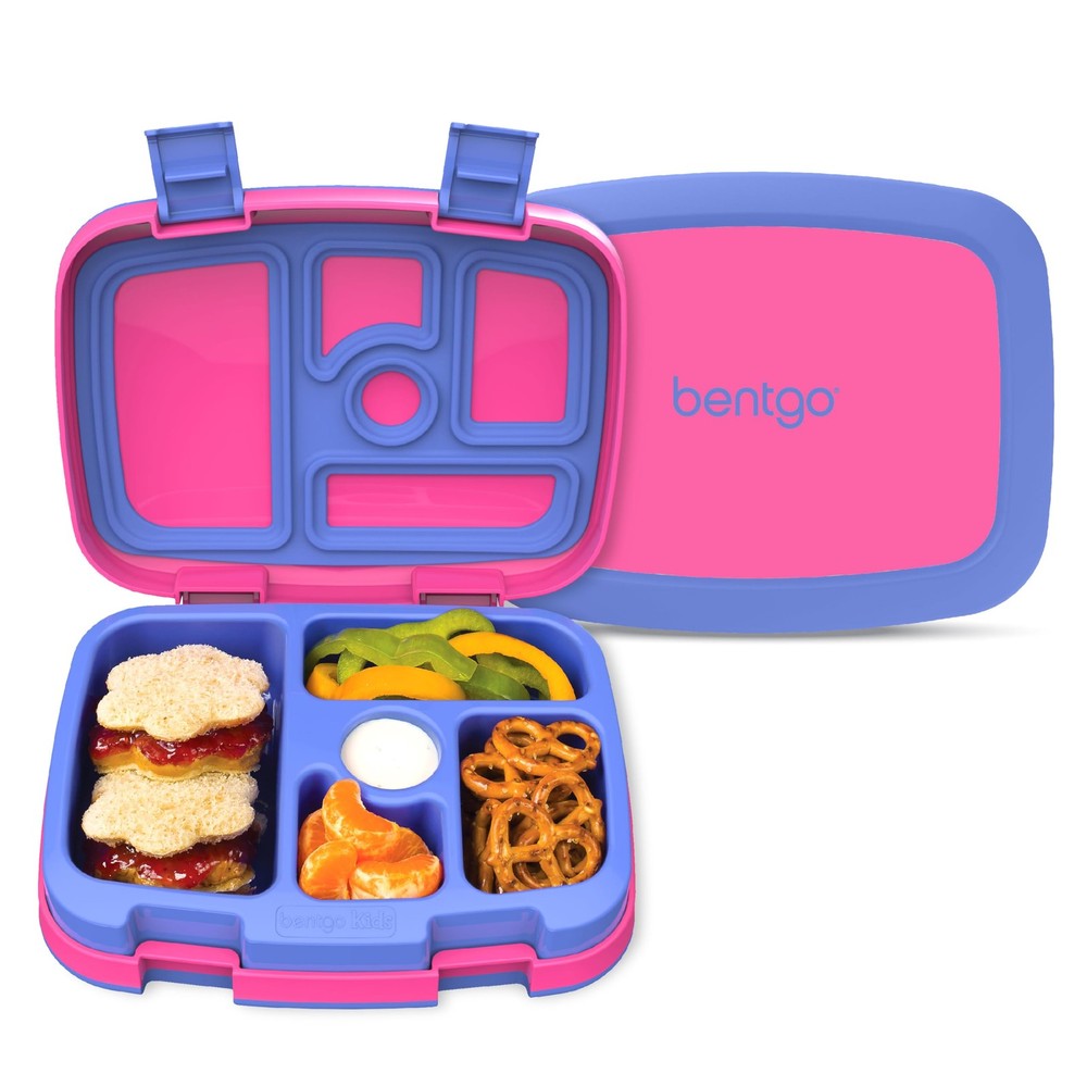 Kids 5-Compartment Leak-Proof Bento Lunch Box with Perfect Portion Sizes