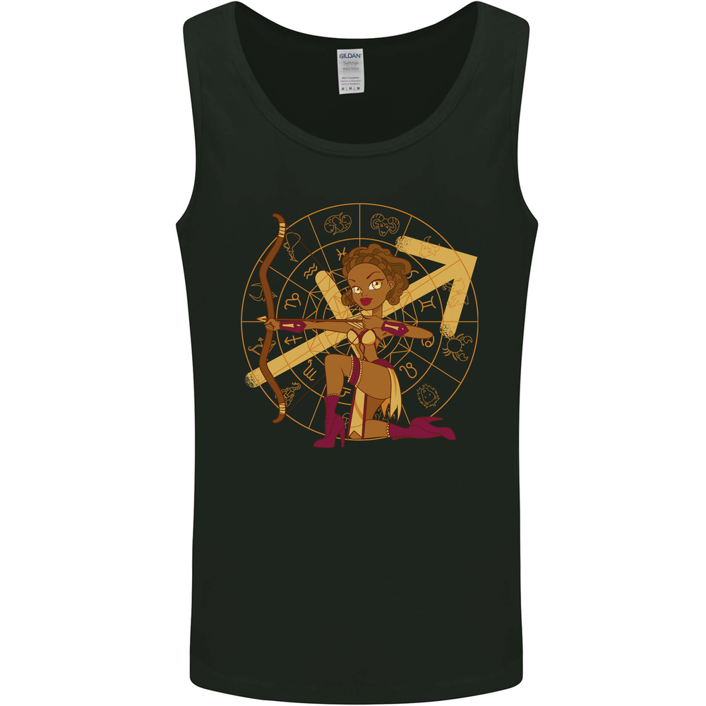 A Sagittarius Female Archer Star Sign Zodiac Mens Vest Tank Top