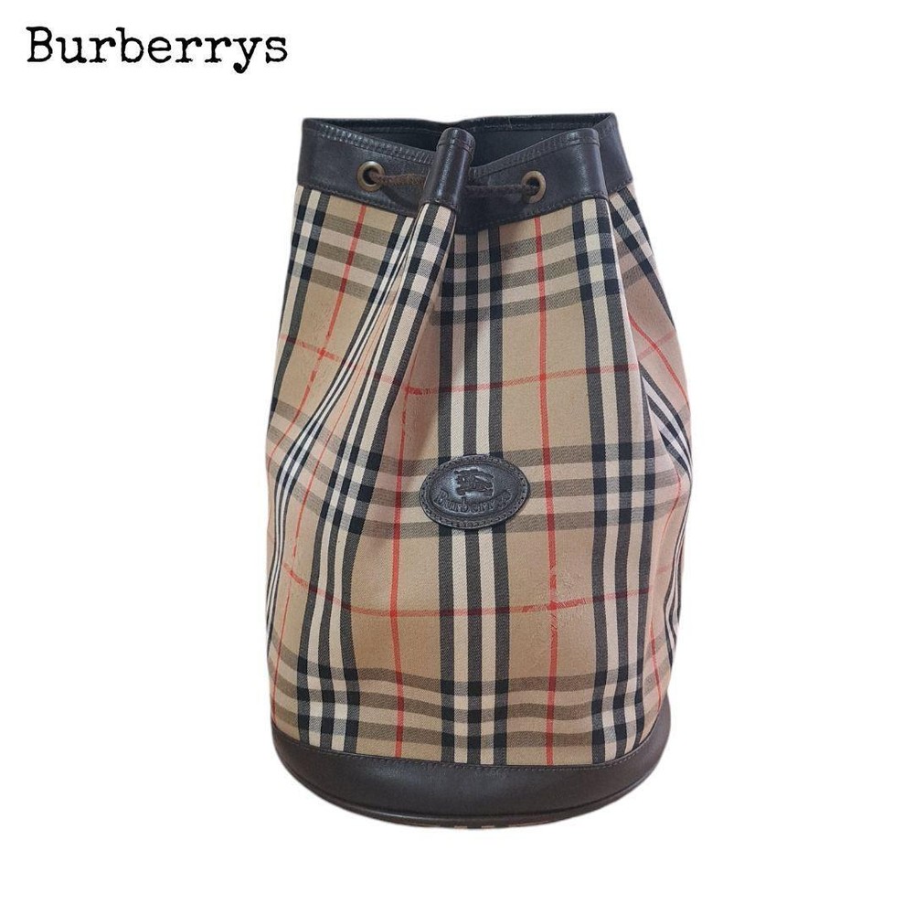 Burberry Shoulder Bag Nova Check Canvas Beige Authentic F10171242