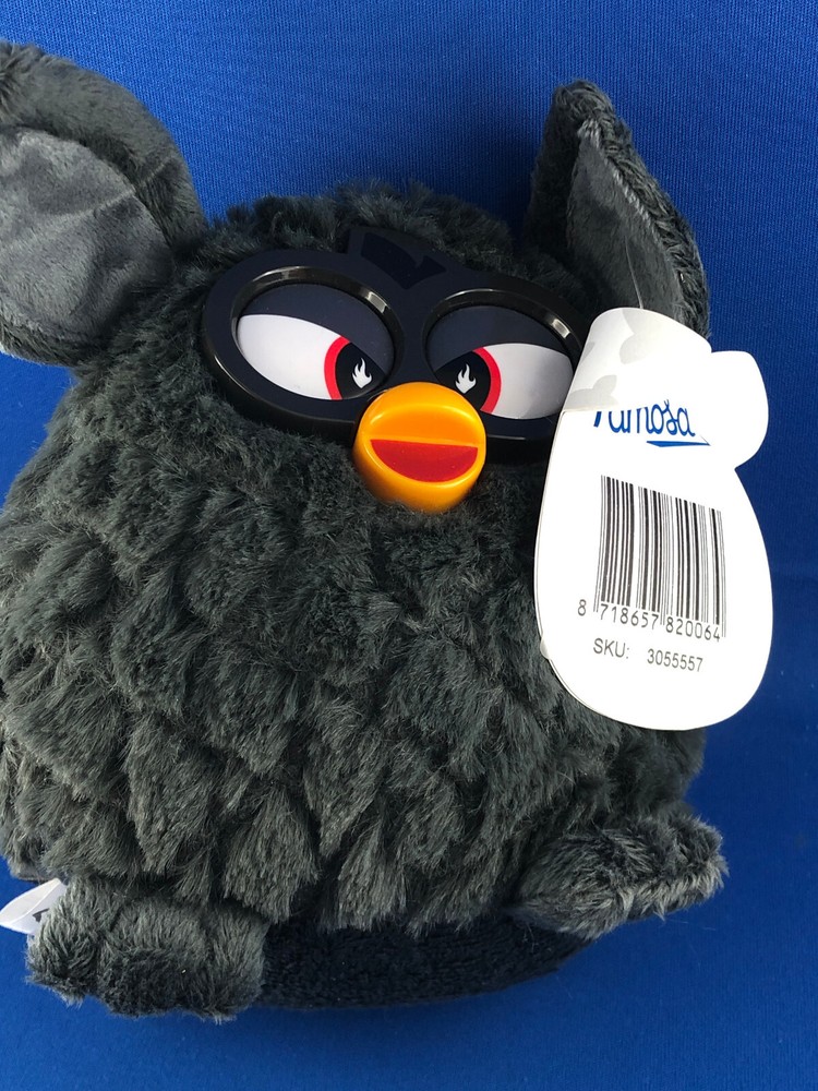 Famosa Furby Hasbro Gray Plush Stuffed Animal 18cm No Batteries 2013