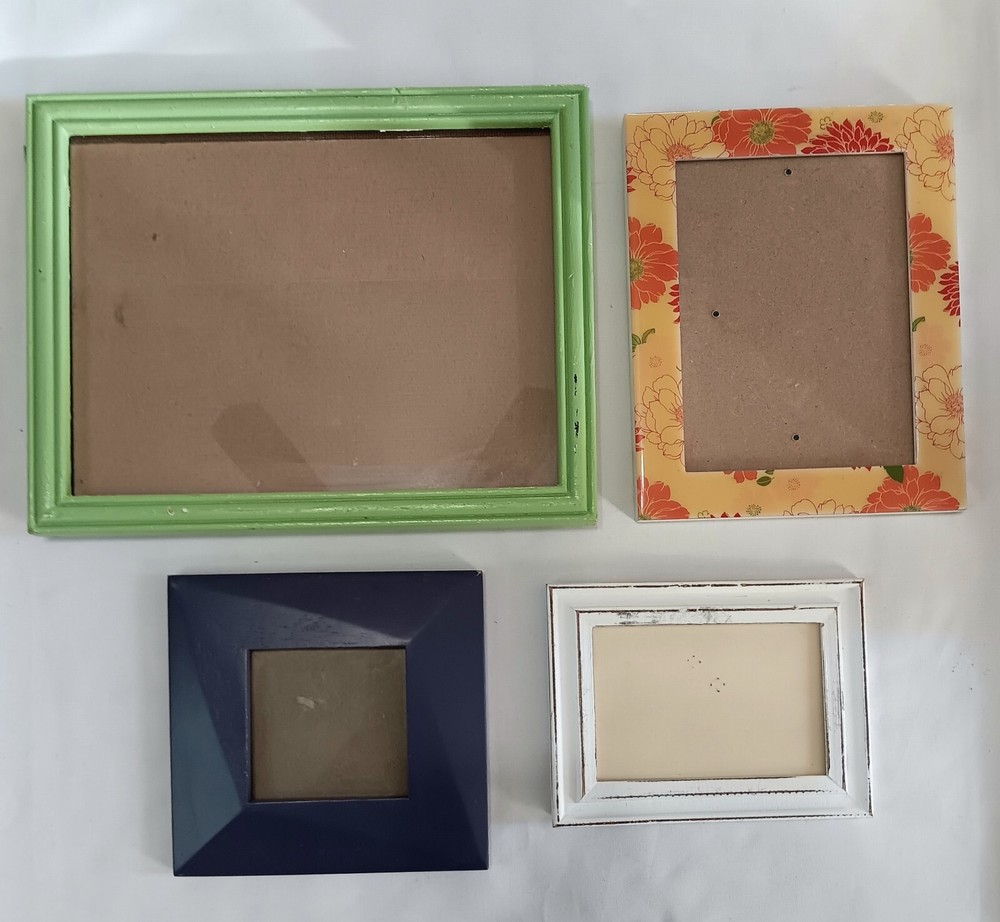 Vintage Wood Photo Picture Frames. Cottage Country Decor. 3x3 4x6 5x7 8x10.