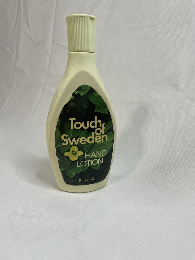 Vintage Touch Of Sweden Hand Lotion for Dry Skin 8 Oz Bottle 1969