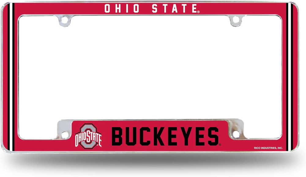 Ohio State Buckeyes NCAA Chrome 12x6 Auto License Plate