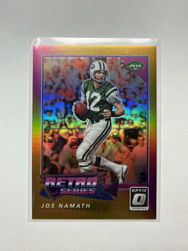 2023 Panini Donruss Optic #RS-2 Joe Namath Retro Series Gold #08/10 - Jets
