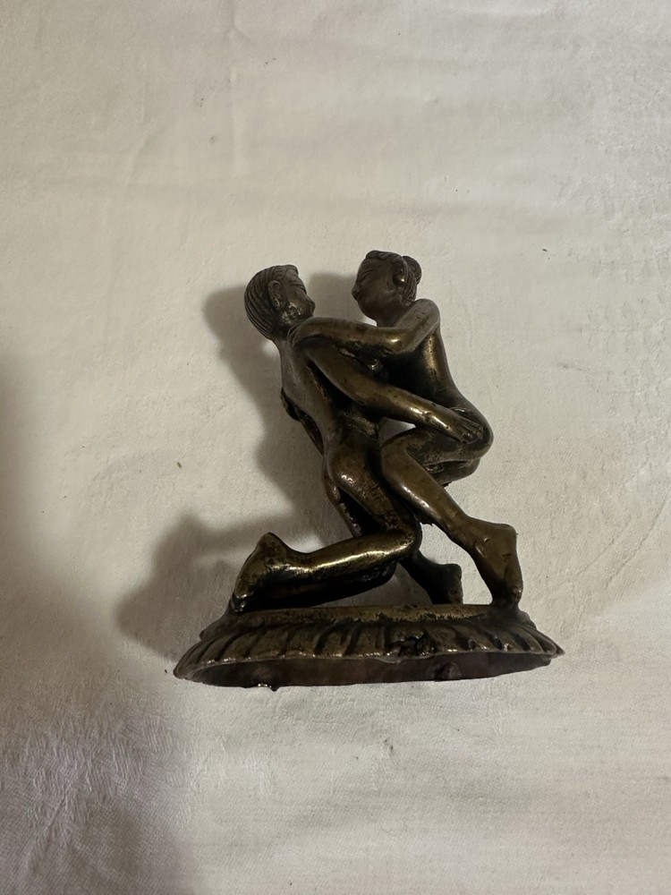 Vintage Bronze Lovers Sculpture Statue