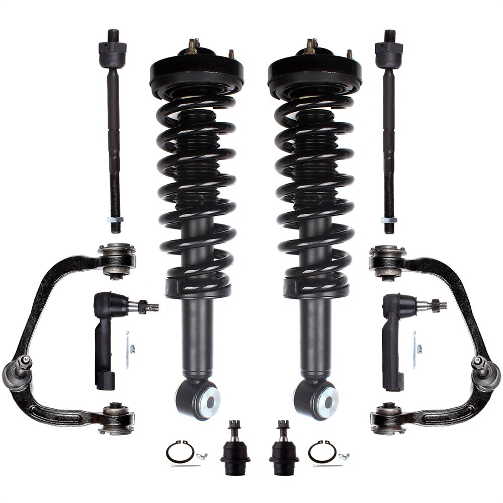 2009-2013 Ford F-150 2WD Front Suspension Kit with Struts Control Arms Ball Joints Tie Rods