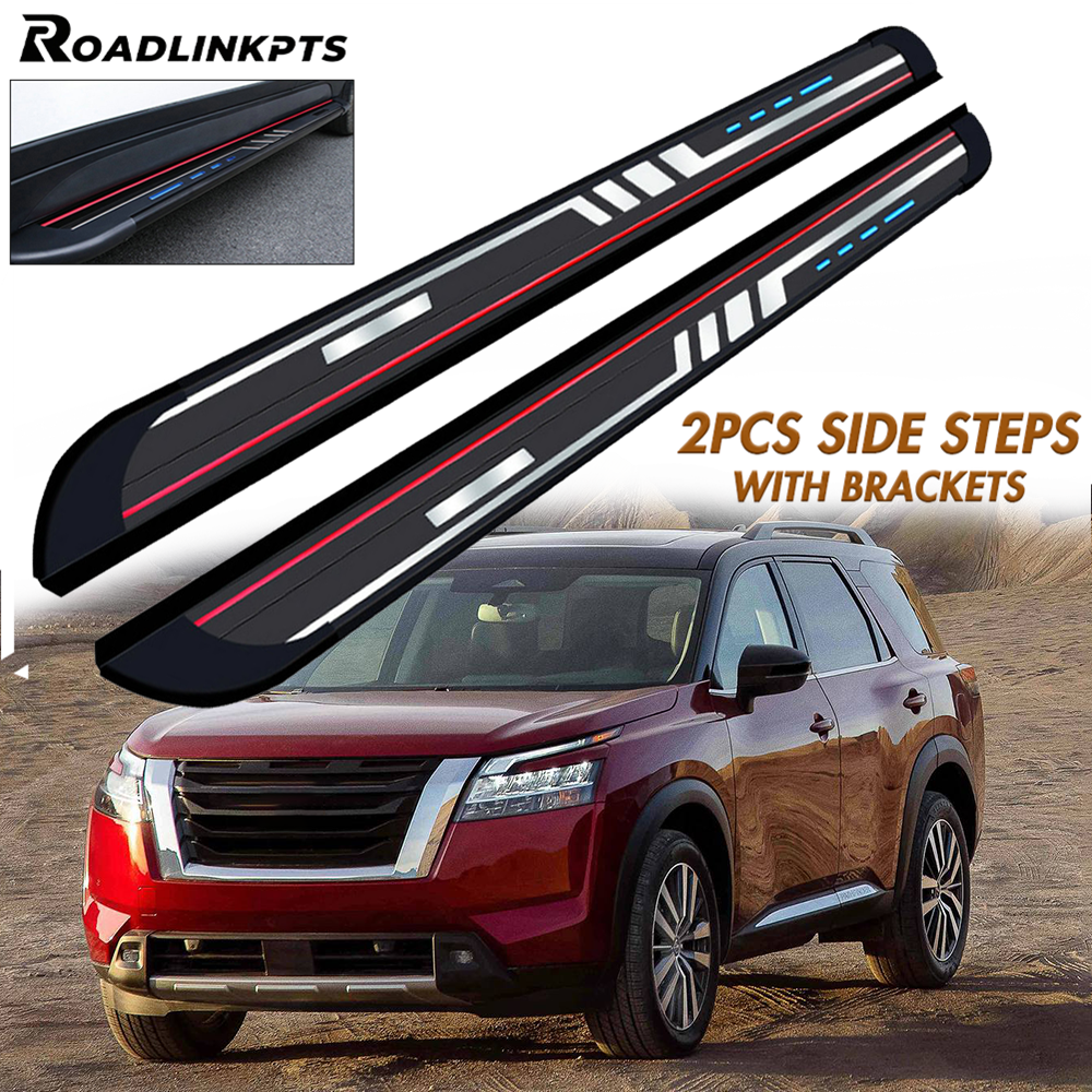 2PCS Fixed Side Steps Fit for Nissan Pathfinder 2022-2025 Running Board Nerf Bar