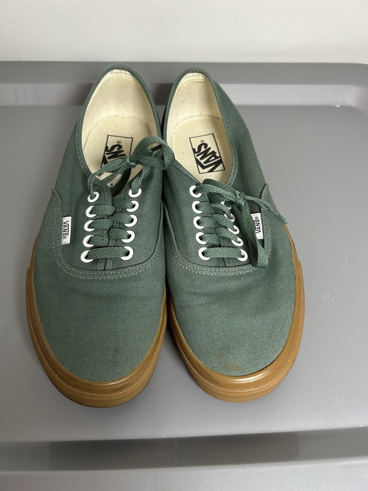 Vans Authentic Duck Green/Gum Mens Classic Skate Shoes Size 8.5