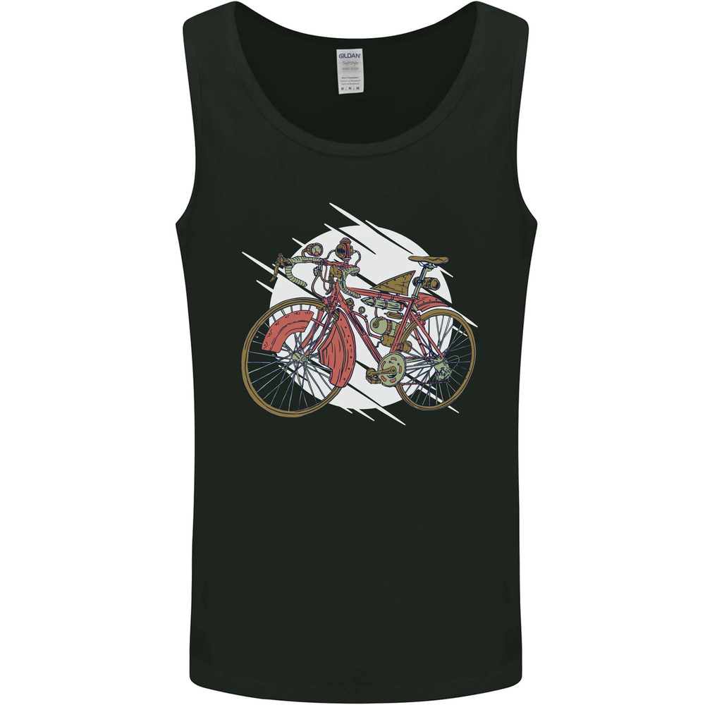 Cycling Steampunk Bicycle Bike Cyclist Mens Vest Tank Top