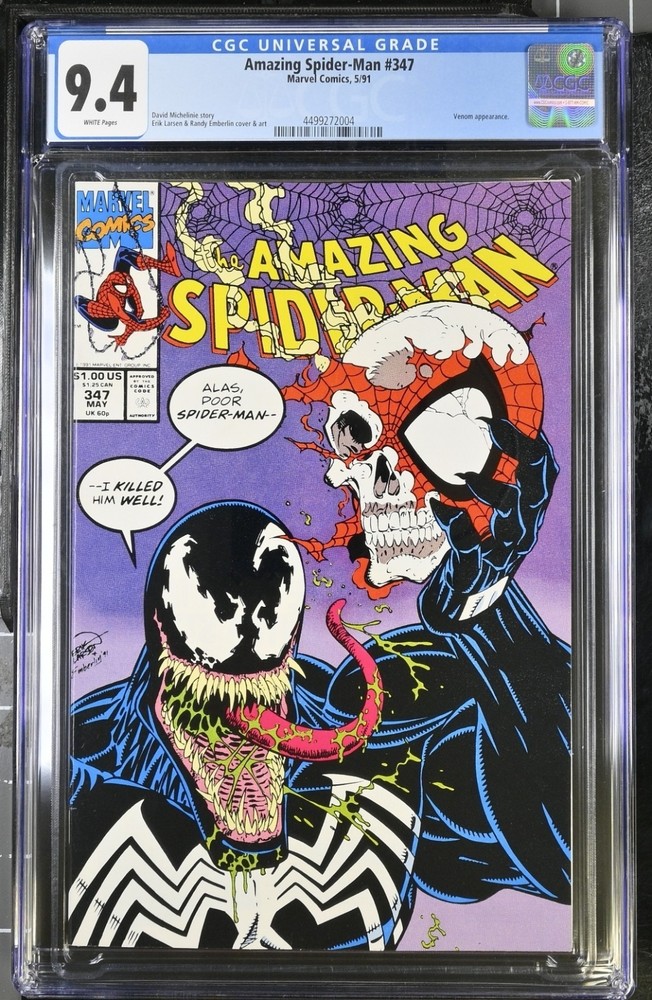 Amazing Spider-Man #347 CGC 9.4 1991 Venom Cover White Pages NM