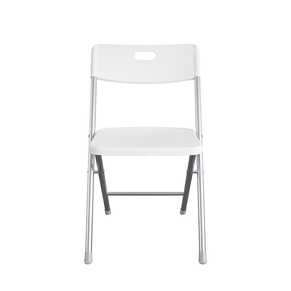 Resin Seat & Back Folding Chair, White by Mainstays