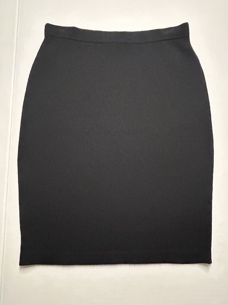 St John Basics Santana Knit Pencil Skirt Black Size 2