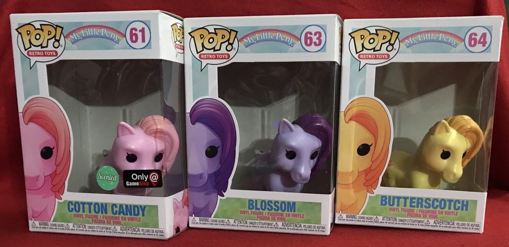 Funko Pop! Retro MY LITTLE PONY #61 Cotton Candy #63 Blossom #64 Butterscotch