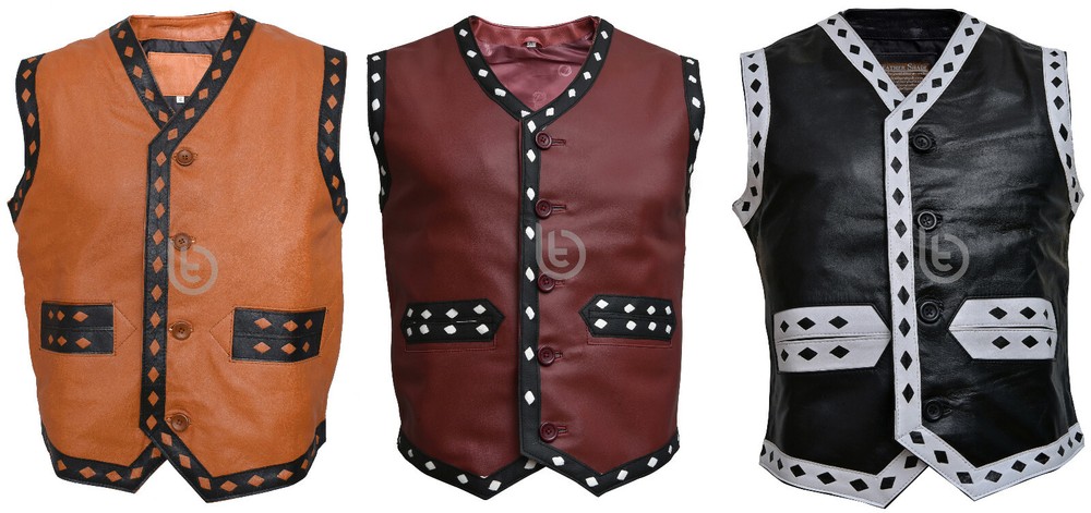 The Warriors Movie Genuine Real Leather Biker Fashion Motorcycle Vest Jacket