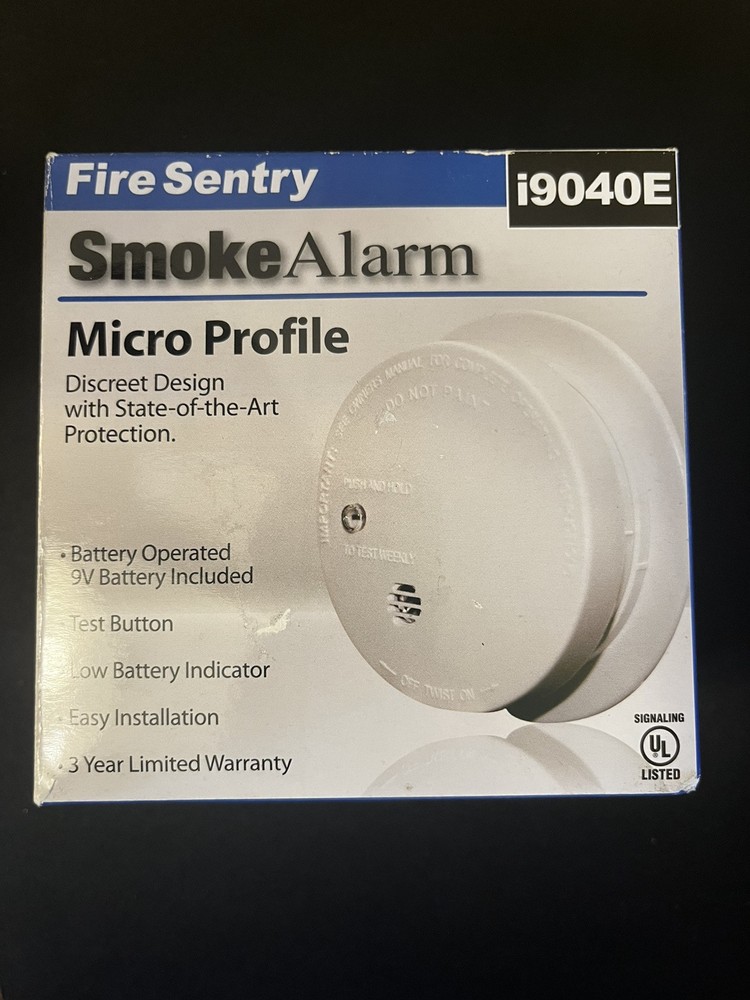 Fire Sentry Small Smoke Detector Alarm - Micro Profile - Model i9040E