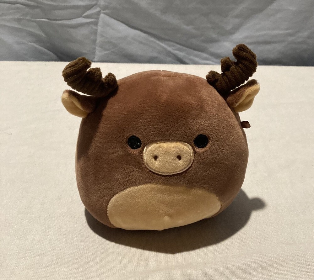 Official Kellytoy Squishmallow Maurice the Moose Brown Soft Plush Toy