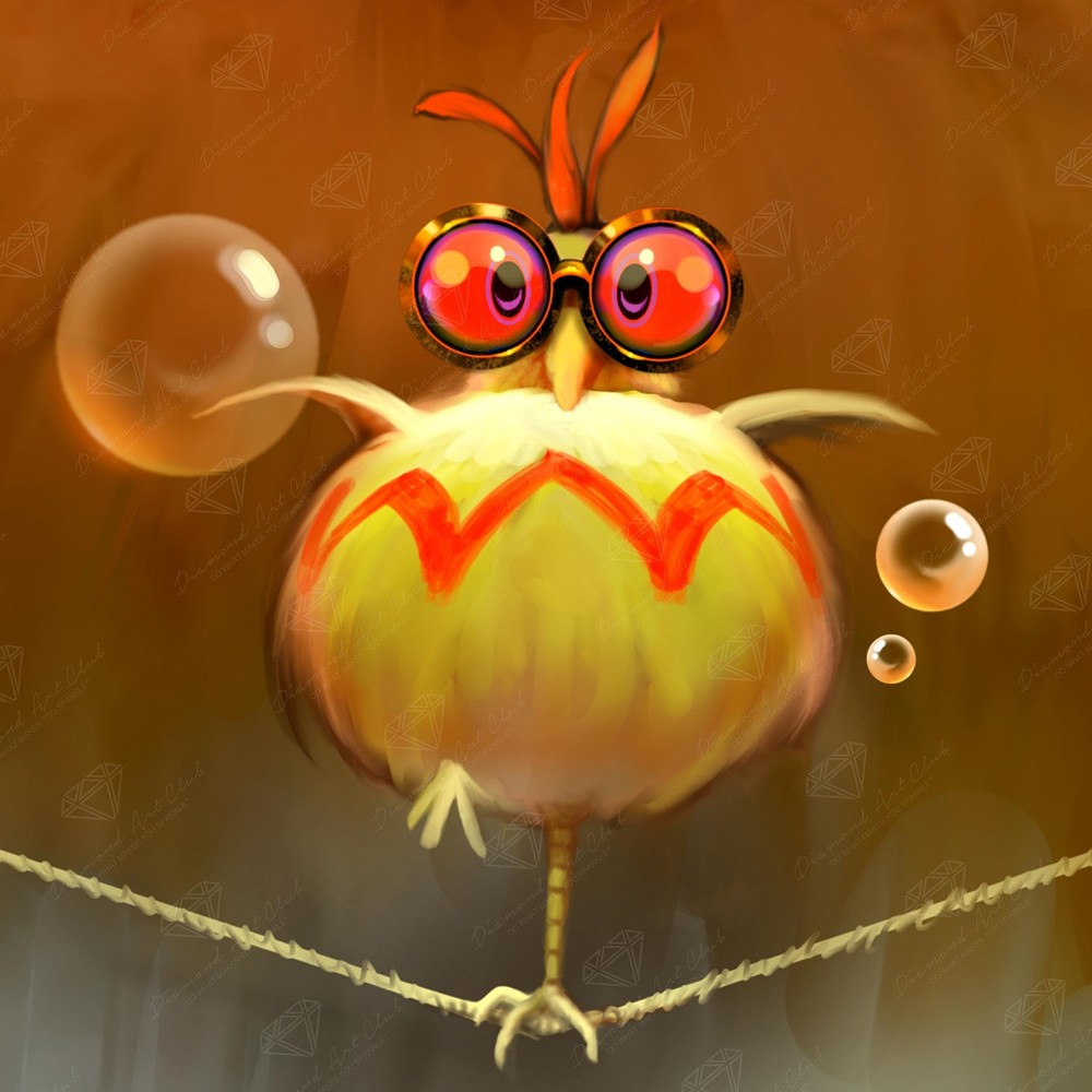 Balancing ACT Bird Diamond Painting Kit - 5D Round Animal Canvas Art