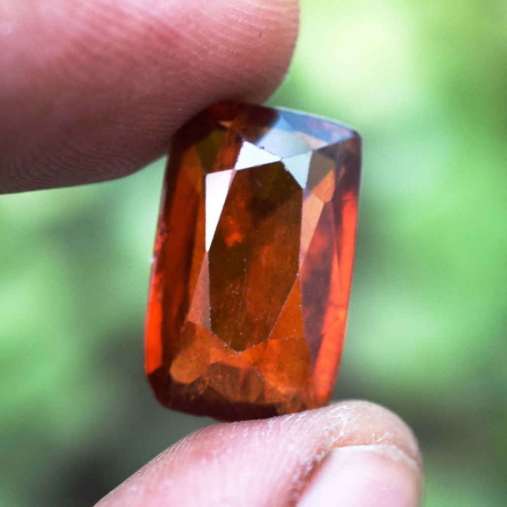 11 Ct Natural Hessonite Garnet Orangish-Brown Certified Untreated Gemstone
