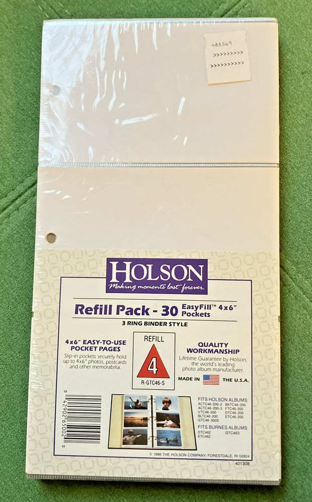 2 Holson Refill Pages B30, 60 4