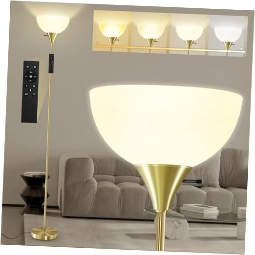 Floor Lamps for Living Room, 71'' Torchiere Floor Lamps with Remote, 2700K Gold
