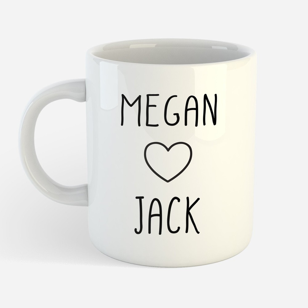 Couples Names Girlfriends Boyfriends Anniversary Mug