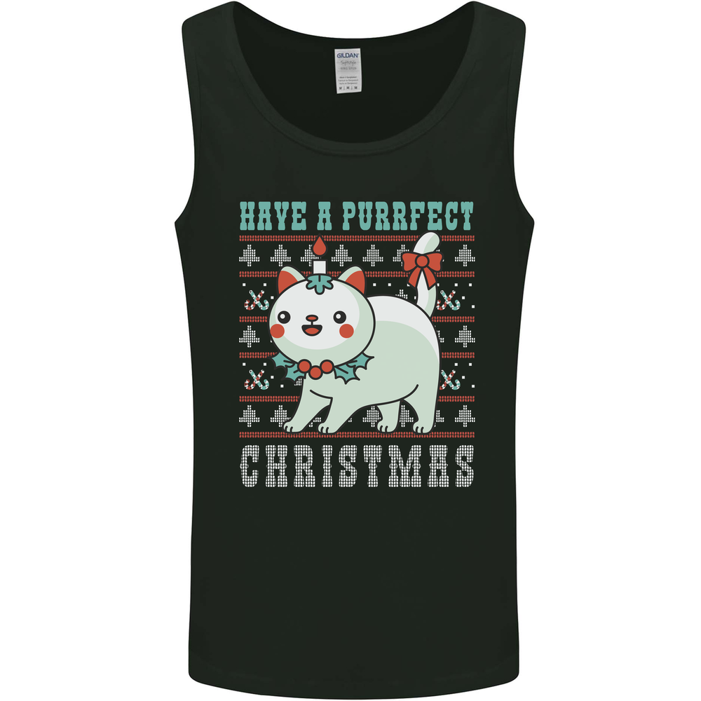 Cats Have a Purrfect Christmas Funny Xmas Mens Vest Tank Top