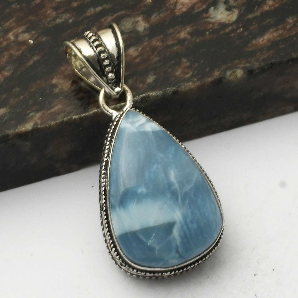 Owyhee Opal Gemstone Ethnic Handmade Antique Design Pendant Jewelry  AP-16464