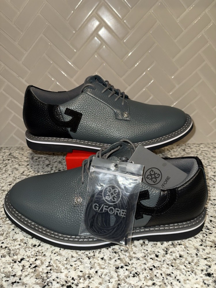 G/FORE Gallivanter Pebble Leather Two-Tone Golf Shoes Mens Size 9.5 Charcoal