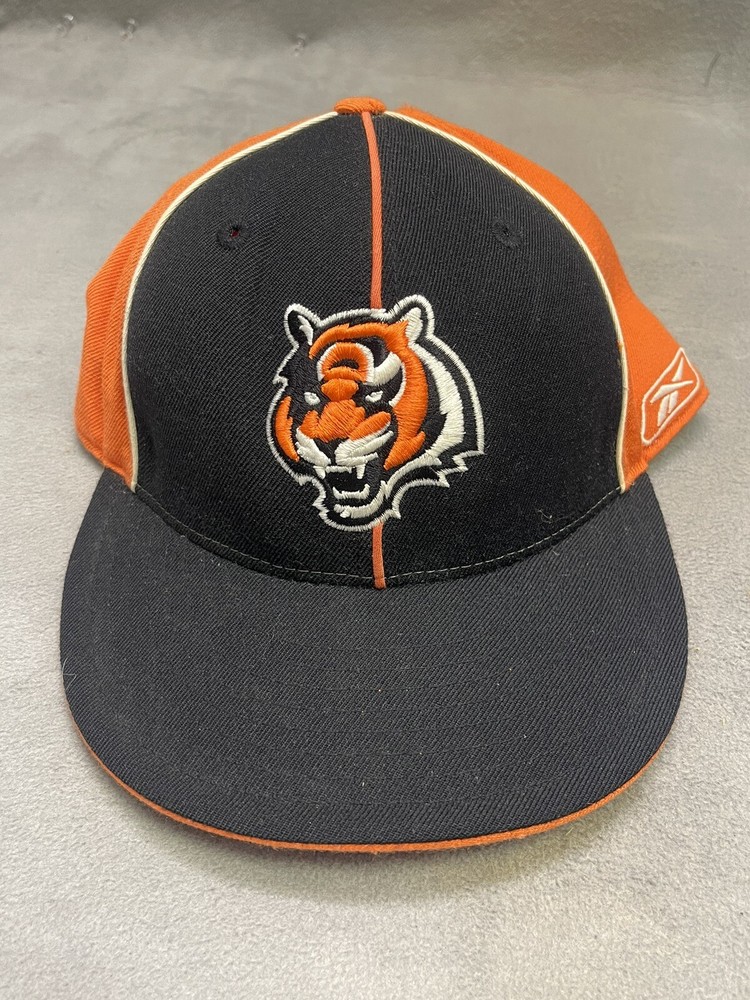 Cincinnati Bengals NFL Reebok Hat Cap Black Orange 7 3/4