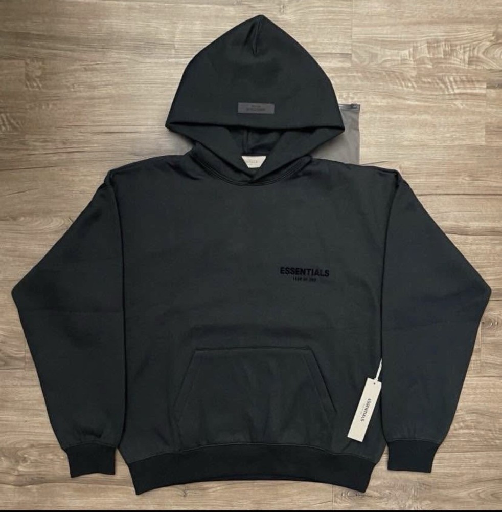 Essentials Hoodie Black All Sizes Brand New with Tags