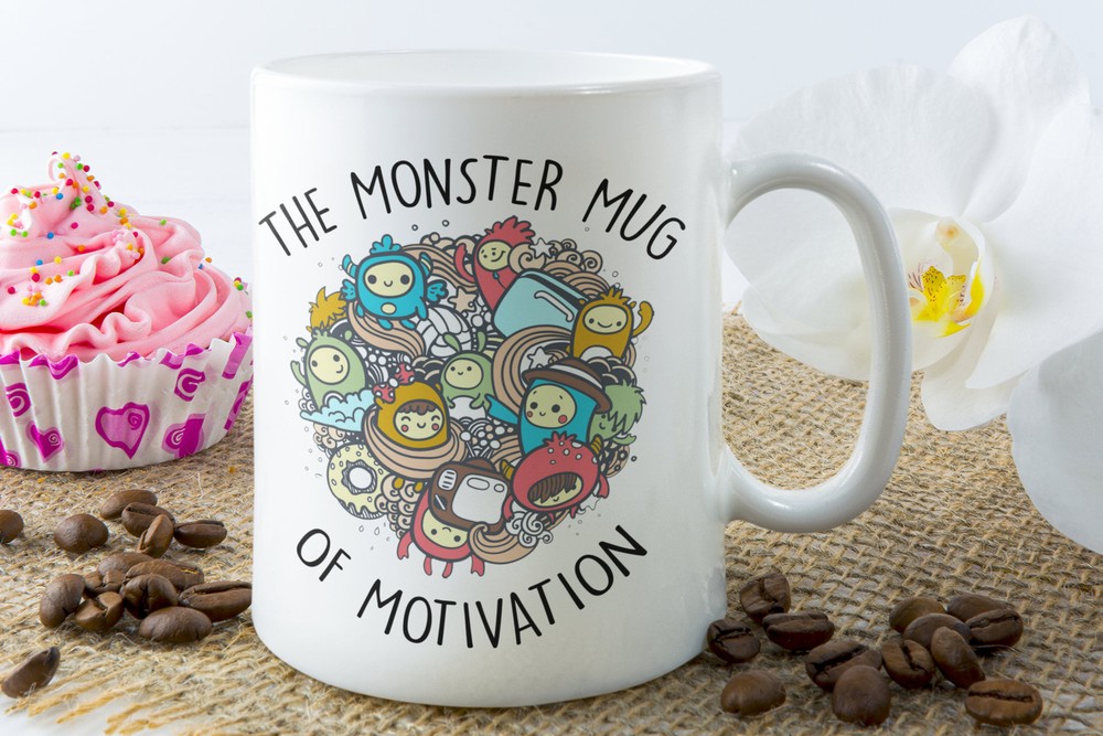 Fun Monster Mug Motivational Coffee Cup New Job Gift Encouragement