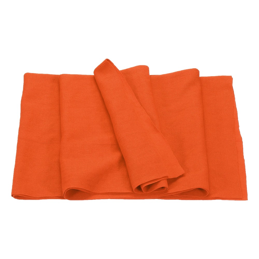50cm x 1.2m Elastic Cuffs Ribbed Trim Cotton Fabric Knitted Stretch Band Orange
