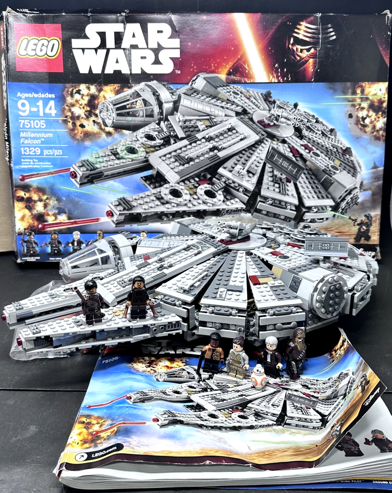 LEGO Star Wars: Millennium Falcon 75105 w Minifigures Box Instructions Complete
