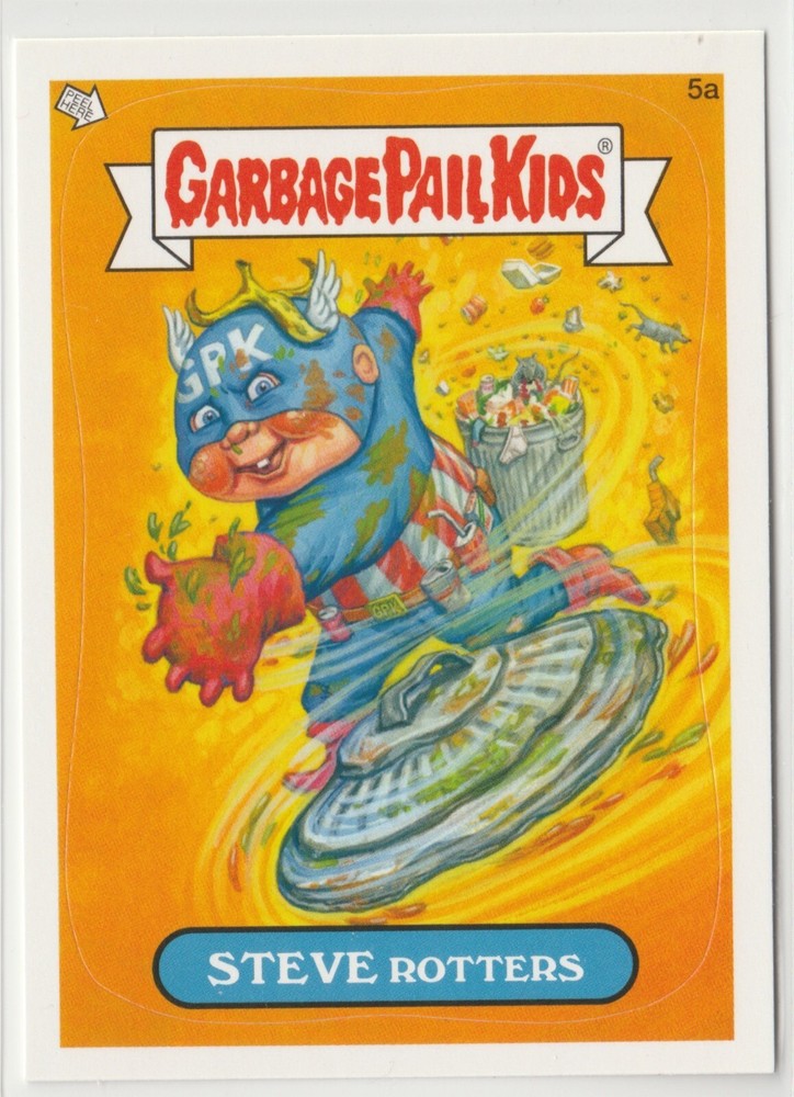Steve Rotter Captain America Garbage Pail Kids GPK 2012 Series 1 #5a Brand New