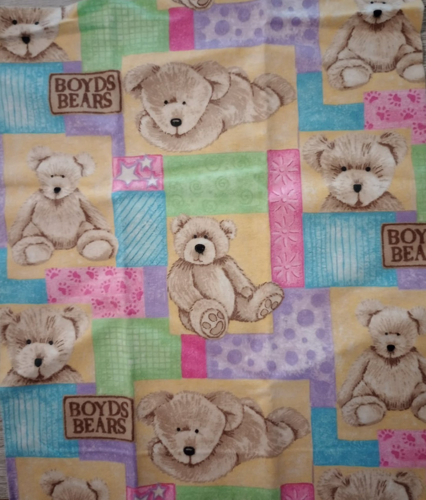 boyds bears pastel fun fabric flannel piece 12 x 10 inch 1pc