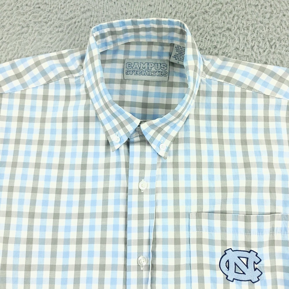 NC Tar Heels Shirt Mens Large Blue Campus Specialties Football NCAA Short Sleeve
