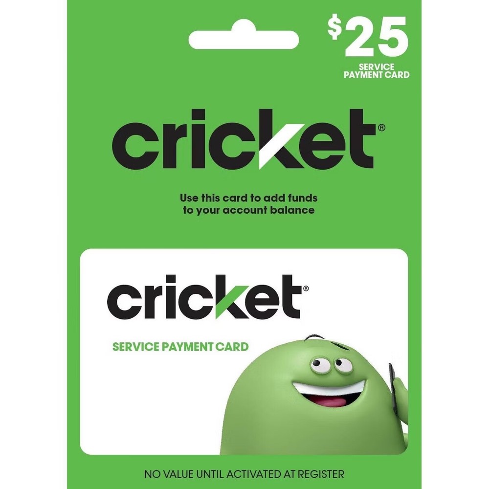 Cricket Wireless free $25 credit. Not a Sim Card. Not a plan. Read descriptions