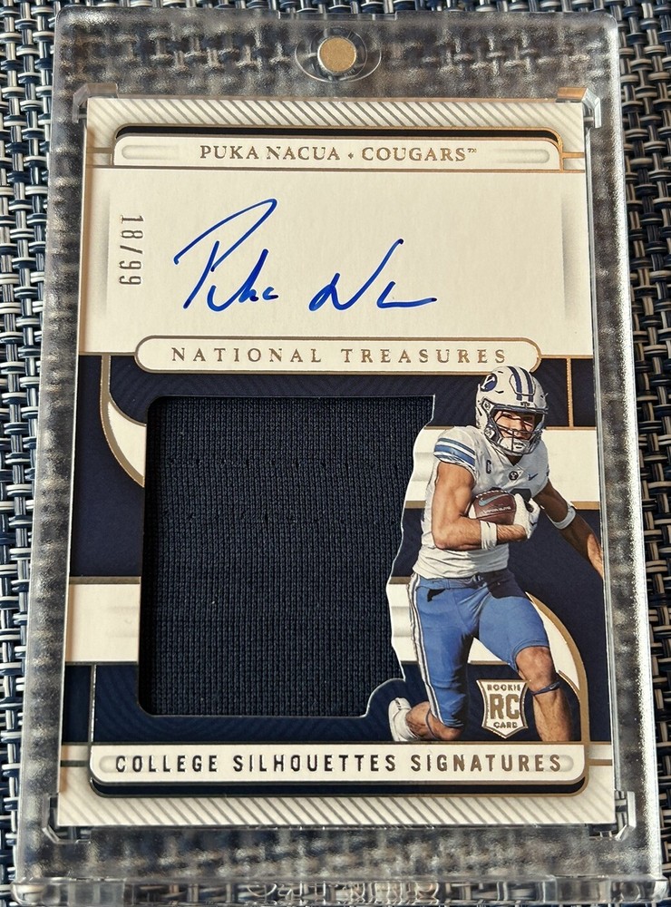 2023 Panini National Treasures Collegiate Silhouette Puka Nacua /99 auto Gem