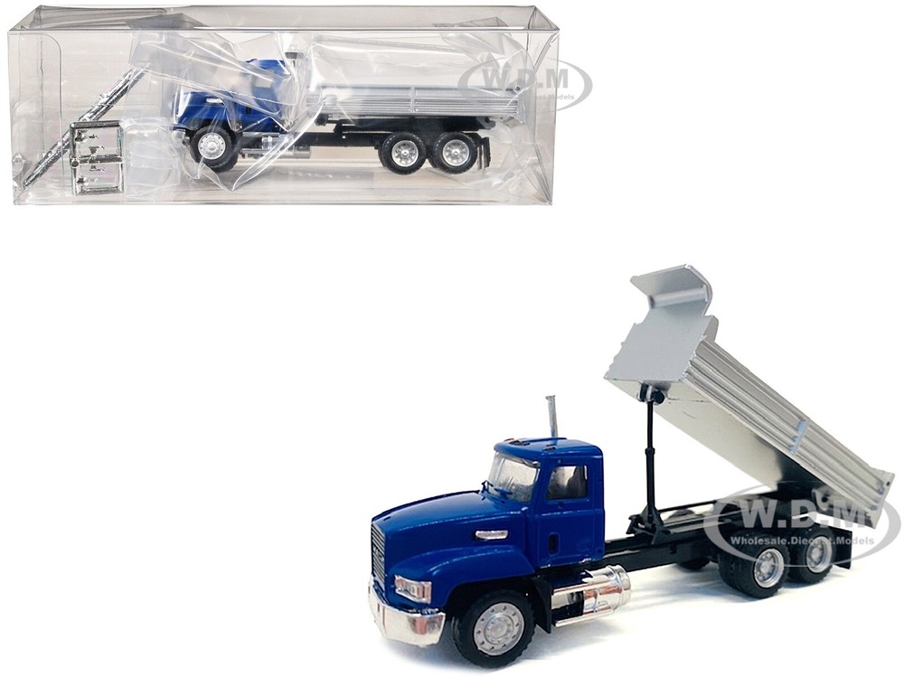 MACK DUMP TRUCK BLUE 1/87 (HO) PLASTIC MODEL BY PROMOTEX 006599 BL