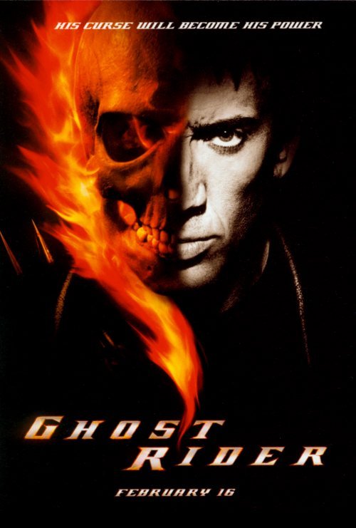 GHOST RIDER Movie POSTER 27x40 Nicolas Cage Eva Mendes Raquel Alessi Angry