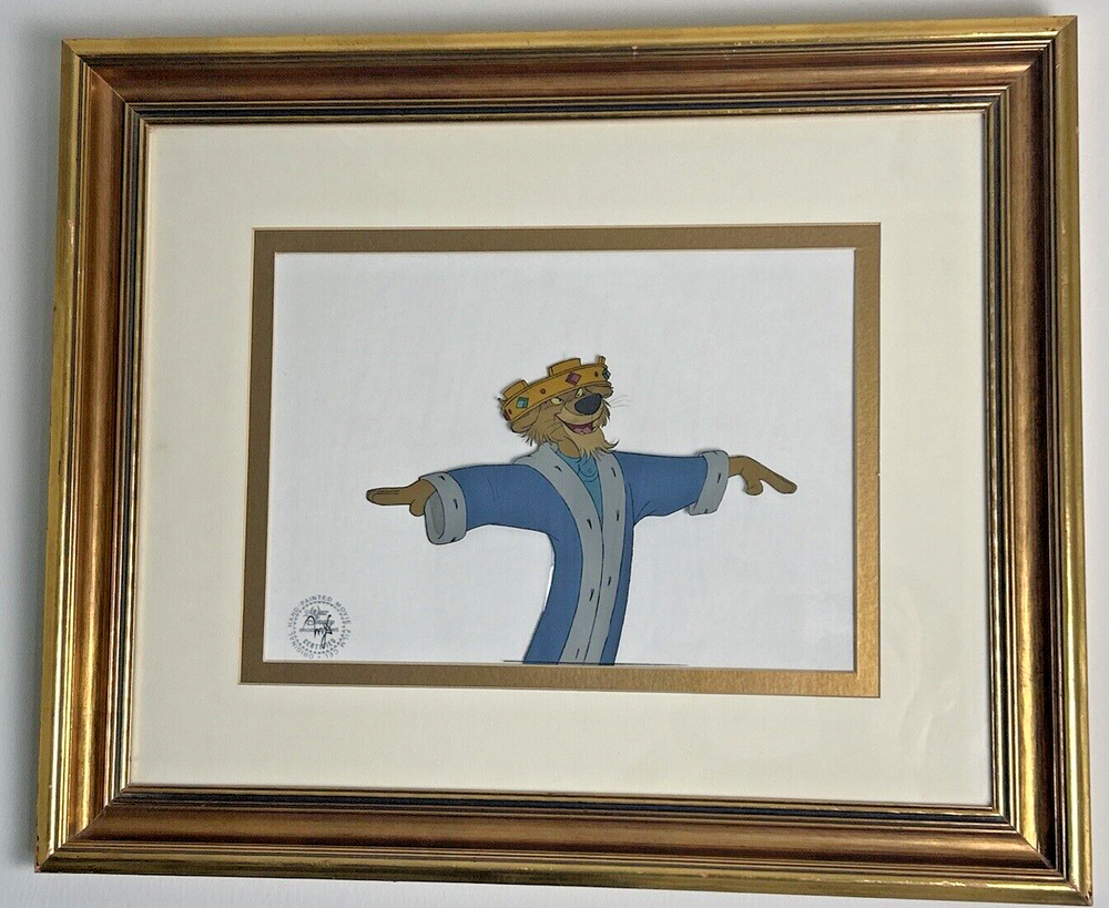 Walt Disney Studios Production Cel – 1973 Robin Hood – Prince John – Signed
