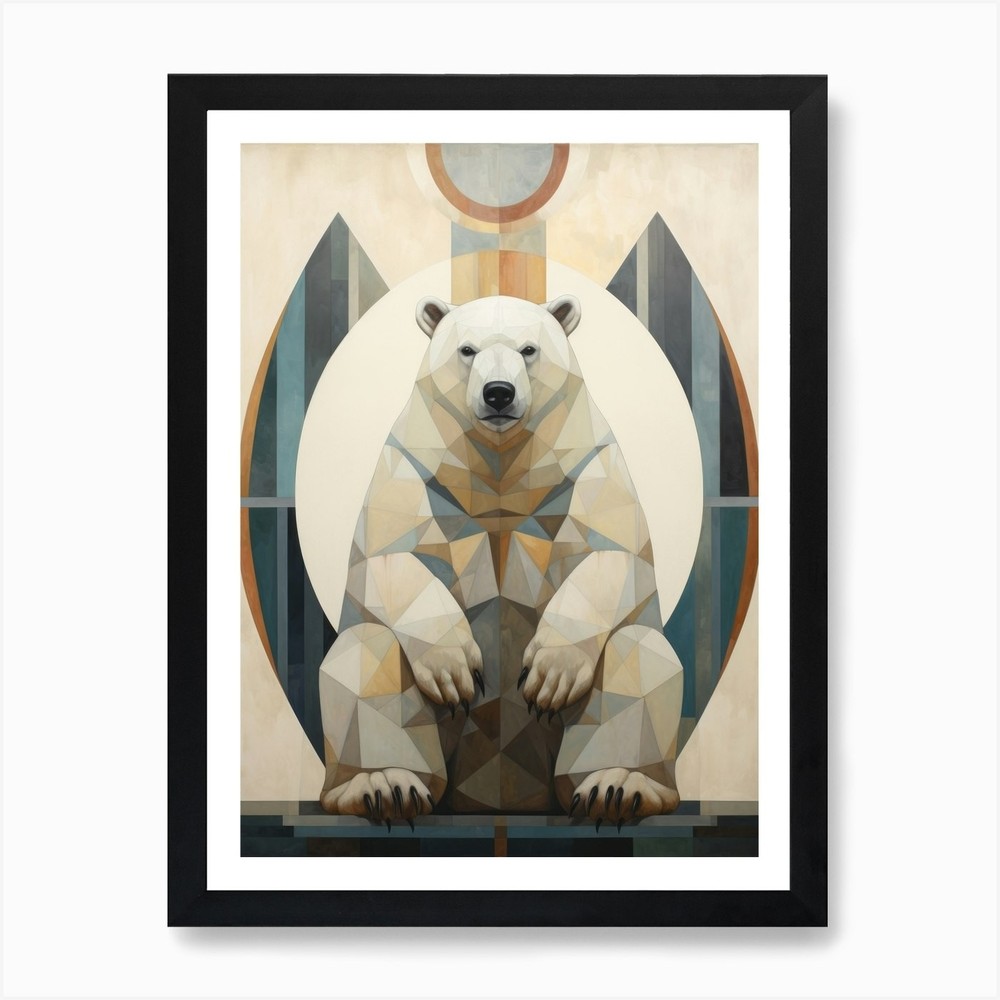 Polar Bear 2 Framed Art Print Canvas Wall Decor Picture Poster  